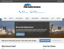 Tablet Screenshot of peaksafetyservices.ca